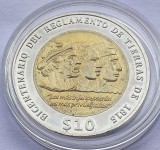 535. Moneda Uruguay 4 centesimos 1869 (Bicentenario Del Reglamento De Tierras De 1815), America Centrala si de Sud