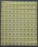 Cumpara ieftin ✅ RO 1918 LP 70 II " Carol I supratipar '1918' ", 5B in coala de 100 cu erori , deplasari si abklatsch , MNH ( dantelura buna, mici defecte )