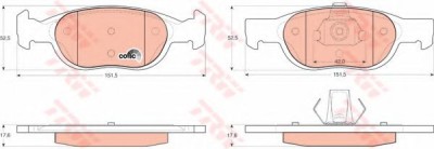 Set placute frana,frana disc FIAT PUNTO Cabriolet (176C) (1994 - 2000) TRW GDB1339 foto
