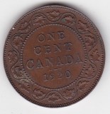 Moneda Canada 1 cent 1920 &ndash; George V, tip mare