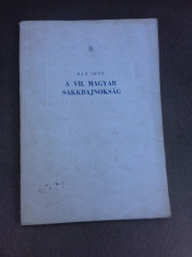 Al VII-lea Campionat de Sah din Ungaria - Ban Jeno (carte in limba maghiara) foto