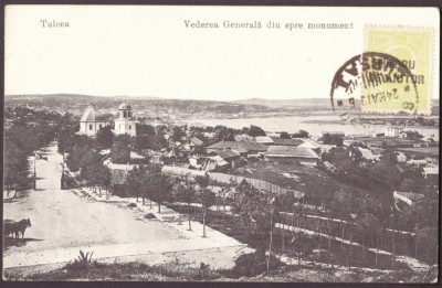 2623 - TULCEA, Panorama, Romania - old postcard - used - 1916 - TCV foto