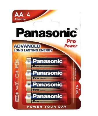 Panasonic baterii alcaline AA (LR6) Pro Power 4buc LR6PPG/4BP foto