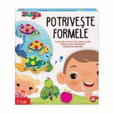 Joc educativ, pentru copii 2 ani+, joc potriveste formele, 22 de cartonase
