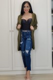S716-120 Cardigan cu maneci lungi si model la spate