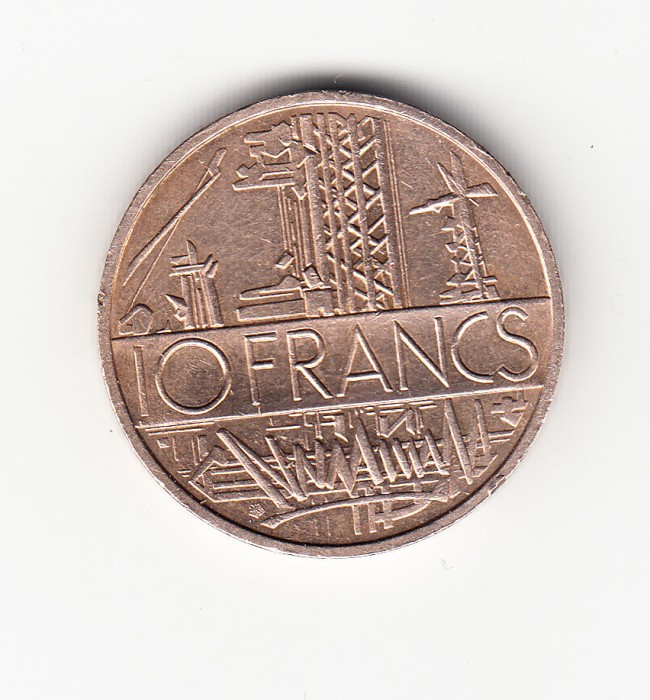 Moneda Franta 10 francs/franci 1976, stare buna, curata