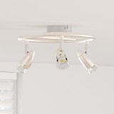 VidaXL Spot pentru Plafon 3 Moduri Reglabile Nichel Mat GU10
