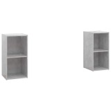 Cumpara ieftin Dulapuri TV 2 buc gri beton, 72x35x36,5 cm lemn prelucrat