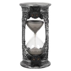 Ornament gotic Clepsidră Decorativă cu Pisici Negre, 17cm foto