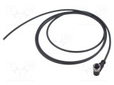 Conector M12 mufă mamă 4 pini unghi 2m HARTING PUR