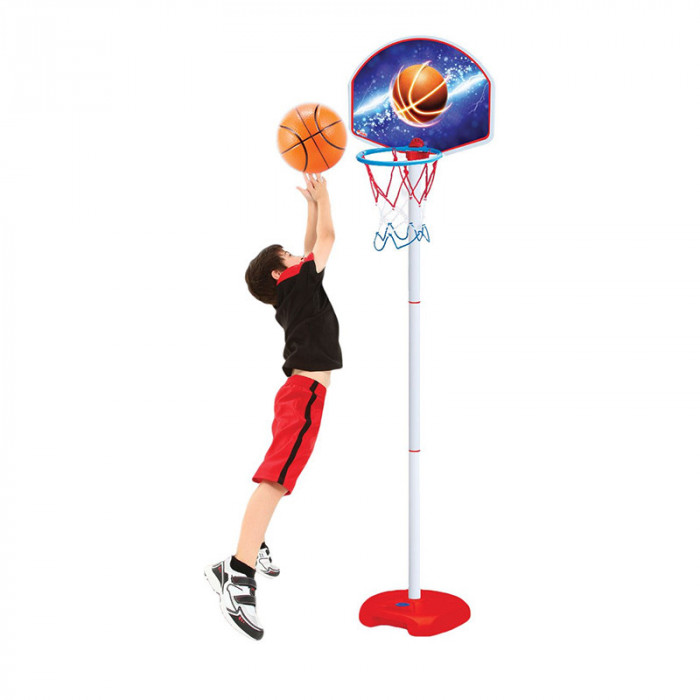 Cos de baschet pentru copii Street Basketball, 75 - 115- 155 cm, 3 ani+, baza stabila, inaltime reglabila, plastic, minge inclusa