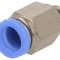 Racord push-in simplu alamă nichelată M6 0,95&divide;10bar