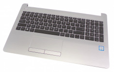 Carcasa superioara palmrest cu tastatura Laptop, HP, Pavilion 15-BS, 15-BW, 15-BP, argintie, second hand foto