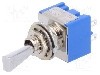 Intrerupator basculant, 2 pozitii, mod comutare ON-ON, DPDT, MIYAMA - MS-500F-F foto