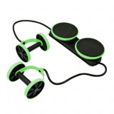 Aparat multifunctional pentru exercitii fitness cardio, modelare musculara, discuri rotative, verde/negru, Palmonix