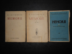 EUGEN LOVINESCU - MEMORII 3 volume (1930, prima editie) foto