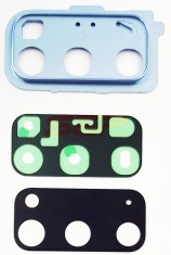 Geam camera cu Rama Samsung Galaxy S20 / G980 CLOUD BLUE