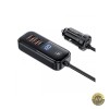 Incarcator Auto Toocki 2A+2C 120W 3A 2 x USB-A - 2 x USB-C Negru TCC2C2AXJ01