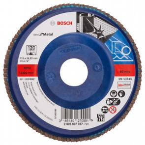 Disc de slefuire evantai BOSCH X571 pentru metal ,D 115 mm; G 120, drept