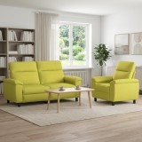 Cumpara ieftin Set de canapea 2 pcs Verde deschis Tesatura