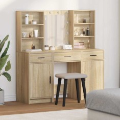 Set de Dressing cu sertar 3 pcs Stejar Sonoma 50 x 41 x 135 cm foto