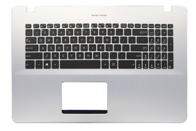 Carcasa superioara cu tastatura palmrest Laptop, Asus, VivoBook 17 X705F, X705FD, X705FN, X705UD, X705UDR, X705UQ, 13N1-2EA02110, iluminata, layout US foto