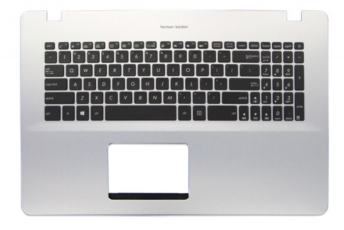 Carcasa superioara cu tastatura palmrest Laptop, Asus, VivoBook 17 X705F, X705FD, X705FN, X705UD, X705UDR, X705UQ, 13N1-2EA02110, iluminata, layout US