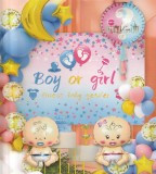 Cumpara ieftin Set arcada 49 baloane Gender Reveal, multicolor, Kidmania