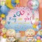 Set arcada 49 baloane Gender Reveal, multicolor