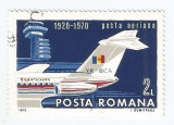Romania, LP 722/1970, 50 de ani de aviatie civila in Romania, eroare 3, obl., Stampilat