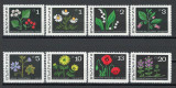 Bulgaria 1969 Mi 1857/64 - Plante medicinale, flori, Nestampilat