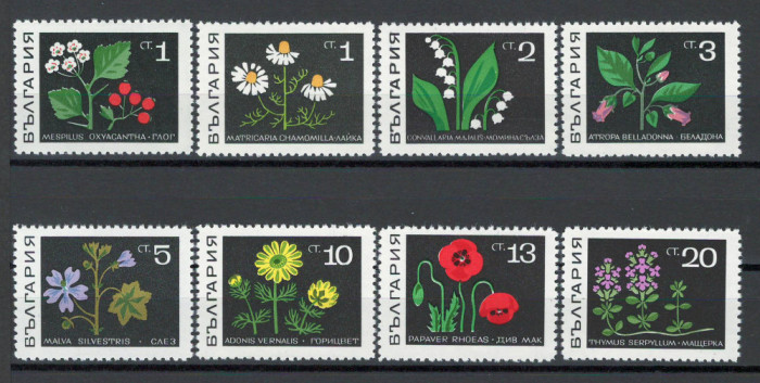 Bulgaria 1969 Mi 1857/64 - Plante medicinale, flori