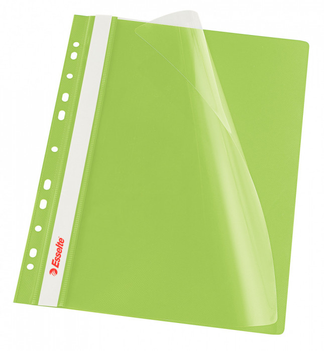 Dosar Cu Multiperforatii Esselte Vivida, Pp, A4, 10 Buc/set, Verde