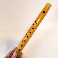 DD - Flaut sicilian de bambus, Taormina, 9 gauri (2 in spate), 28cm, traditional
