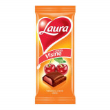 Ciocolata cu Crema de Visine Laura, 80 g, Ciocolata Laura, Ciocolata cu Lapte Laura, Ciocolate Laura, Ciocolate cu Lapte Laura, Ciocolate cu Crema de