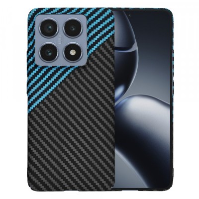 Husa pentru Xiaomi 14T Pro, Techsuit, Carbonite FiberShell, Neagra Bleu foto