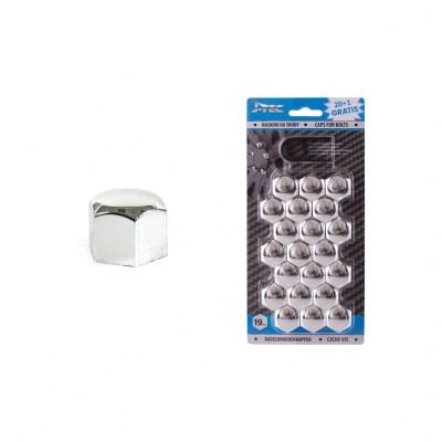 Set capace prezoane 19 mm, culoare Crom foto