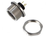 Conector M9 soclu mamă aurit 125V IP67 3 pini