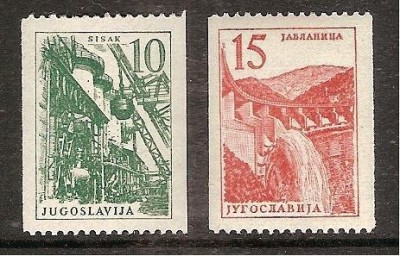 Yugoslavia 1958 Definitives, Technique and architecture, MNH M.347 foto