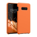 Husa kwmobile pentru Samsung Galaxy S10e, Silicon, Portocaliu, 47944.150, Carcasa