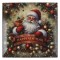 Platou Decorativ Crăciun, Mos Craciun, 30x30cm, Plastic, Multicolor