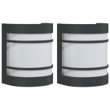 Cumpara ieftin Corpuri de iluminat exterior de perete 2 buc argintiu otel inox