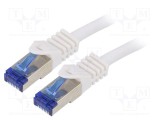 Patch cord S/FTP 6a 5m LSZH alb 26AWG LOGILINK