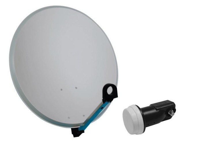 PARABOLSPIEGEL 60CM + LNB WEISS ECO-LINE AN7016IL ENGEL