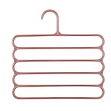 Umeras din Plastic, Antiderapant si Multifunctional pentru Organizarea Hainelor, cu 5 Pozitii, 31x31 cm, Maro