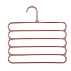 Umeras din Plastic, Antiderapant si Multifunctional pentru Organizarea Hainelor, cu 5 Pozitii, 31x31 cm, Maro