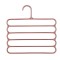 Umeras din Plastic, Antiderapant si Multifunctional pentru Organizarea Hainelor, cu 5 Pozitii, 31x31 cm, Maro