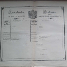 Moldova anii 1850 pasaport Kaimakamie bilingv pt tari altele decat cele vecine