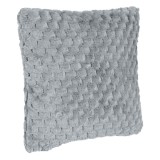 Pernă Decorativă, Model Reliefat, Gri, Dimensiuni 60x60cm, Material Poliester