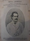 1927, Reclamă / Tract Portret Mihai Eminescu si Manastirea Rășca / Risca Suceava